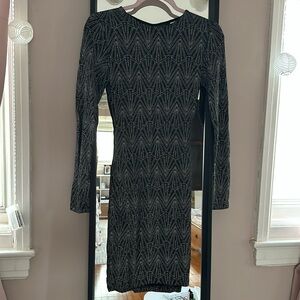 Party dress black and silver glitter